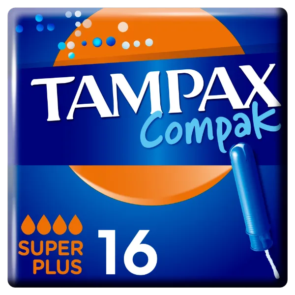 Tampax Compak Super Plus Applikátoros Tampon, 16 db termékhez kapcsolódó kép