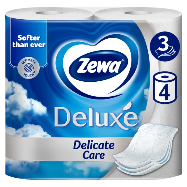 Zewa Deluxe Delicate Care 3 rétegű toalettpapír 4 tekercs termékhez kapcsolódó kép