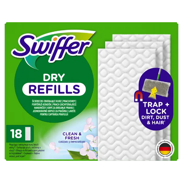 Swiffer Sweeper Száraz Padlótörlő Utántöltő, 18 db, Összegyűjti És Magába Zárja A Port termékhez kapcsolódó kép