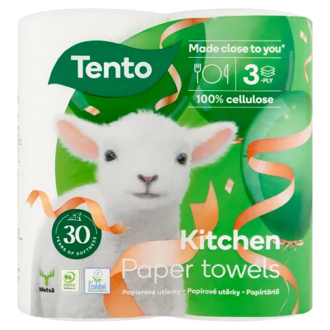 Tento Kitchen papírtörlő 3 rétegű 2 tekercs termékhez kapcsolódó kép