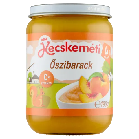 Kecskeméti őszibarack bébidesszert 4 hónapos kortól 190 g termékhez kapcsolódó kép