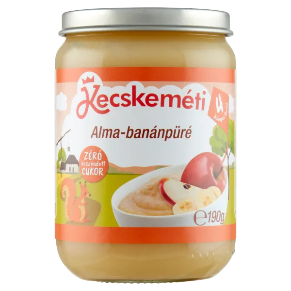 Kecskeméti alma-banánpüré bébidesszert 4 hónapos kortól 190 g termékhez kapcsolódó kép