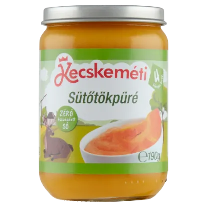 Kecskeméti sütőtökpüré főzelék a babának 4 hónapos kortól 190 g termékhez kapcsolódó kép