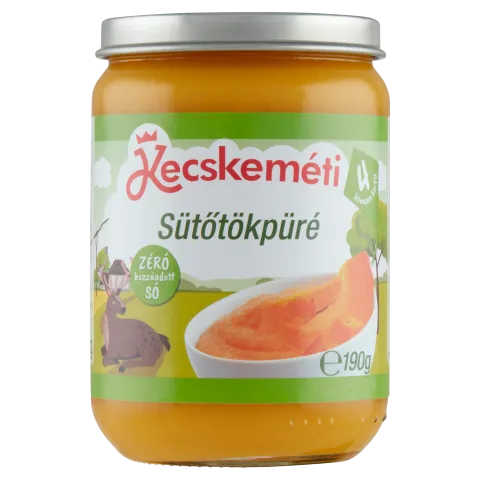 Kecskeméti sütőtökpüré főzelék a babának 4 hónapos kortól 190 g termékhez kapcsolódó kép