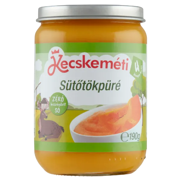 Kecskeméti sütőtökpüré főzelék a babának 4 hónapos kortól 190 g termékhez kapcsolódó kép