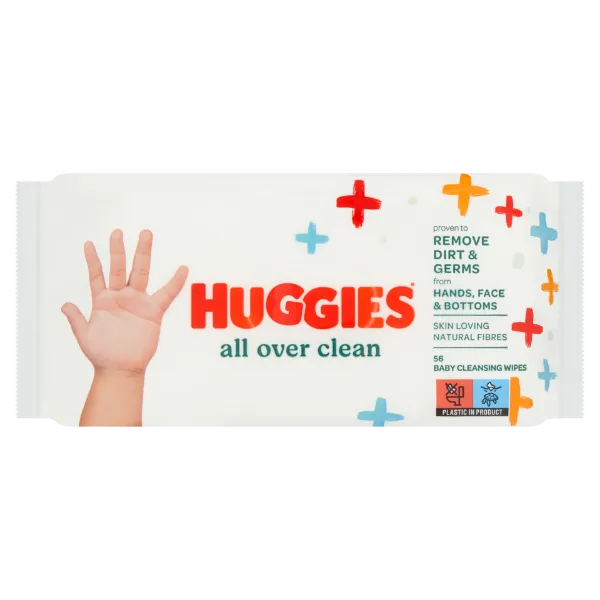 Huggies All Over Clean babakendők 56 db termékhez kapcsolódó kép