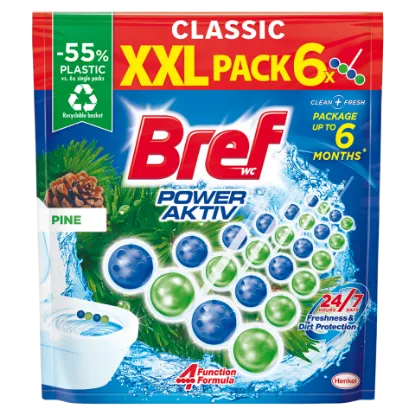 Bref Power Aktiv Pine WC frissítő 6 x 50 g (300 g) termékhez kapcsolódó kép
