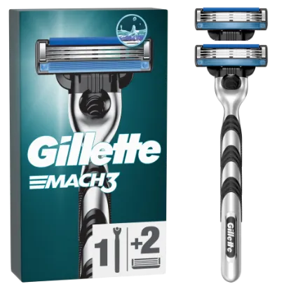 Gillette Mach3 Férfi Borotva, 1 db Gillette Borotva, 2 db Borotvabetét termékhez kapcsolódó kép