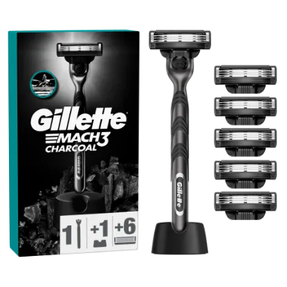 Gillette Mach3 Charcoal Férfi Borotva, 1 db Gillette Borotva, 6 db Borotvabetét termékhez kapcsolódó kép