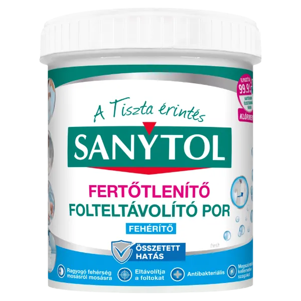 Sanytol fehérítő fertőtlenítő folteltávolító por 450 g termékhez kapcsolódó kép