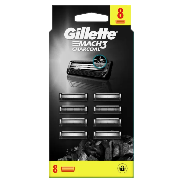 Gillette Mach3 Charcoal Borotvabetétek Férfiaknak, , 8 db Borotvabetét termékhez kapcsolódó kép