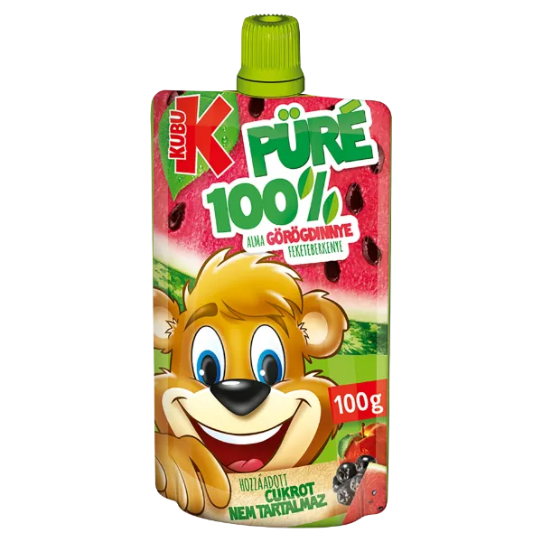 Kubu 100% alma-görögdinnye-feketeberkenye püré 100 g termékhez kapcsolódó kép