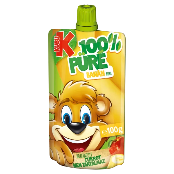 Kubu 100% banán-alma püré C-vitaminnal 100 g termékhez kapcsolódó kép