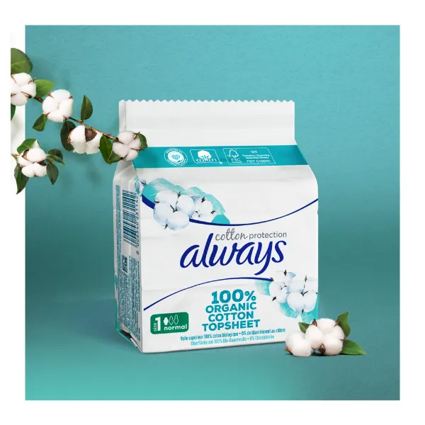 Always Cotton Protection Ultra Normal Szárnyas egészségügyi betét, 11 db termékhez kapcsolódó kép