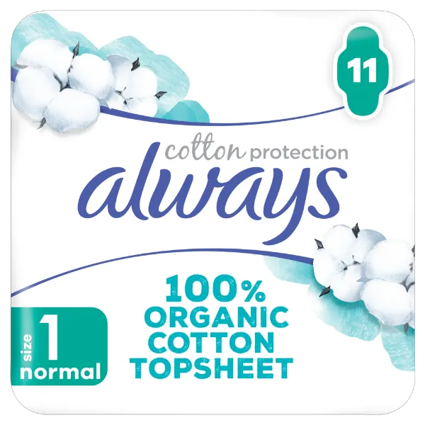 Always Cotton Protection Ultra Normal Szárnyas egészségügyi betét, 11 db termékhez kapcsolódó kép