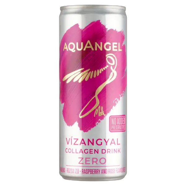 Vízangyal Zero málna és rózsa ízű szénsavmentes üdítőital édesítőszerrel, kollagénnel 250 ml termékhez kapcsolódó kép