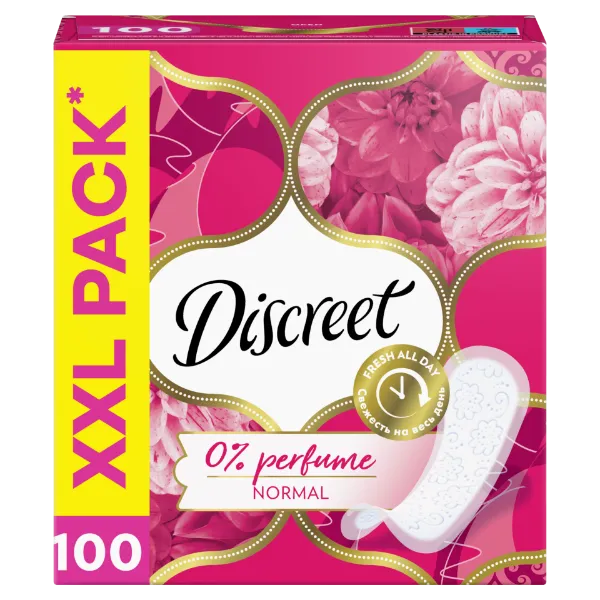Discreet Légáteresztő illatmentes Tisztasági Betétek, 100 db termékhez kapcsolódó kép