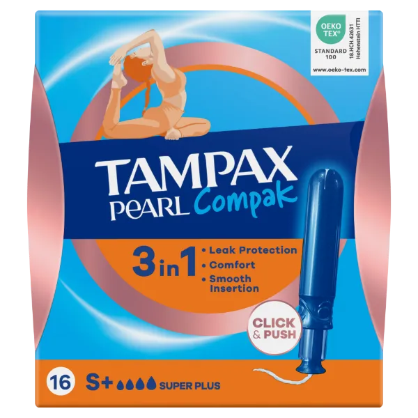 Tampax Pearl Compak Super Plus Applikátoros Tampon, 16 db termékhez kapcsolódó kép