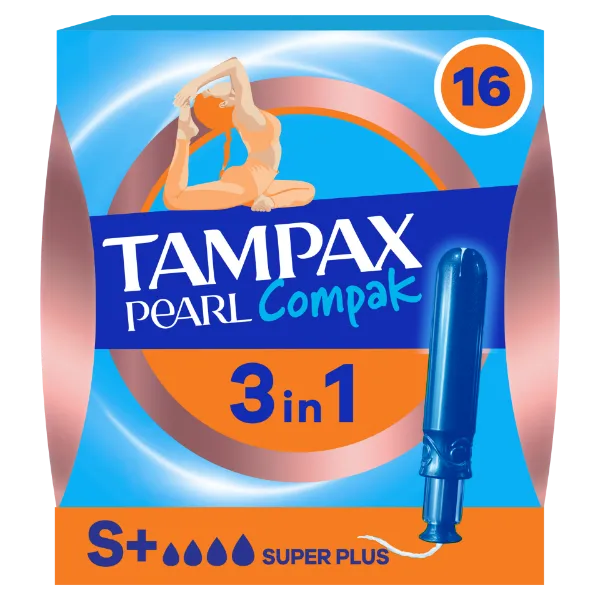 Tampax Pearl Compak Super Plus Applikátoros Tampon, 16 db termékhez kapcsolódó kép