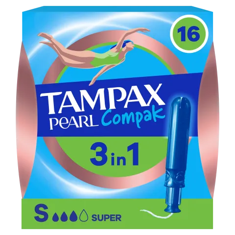 Tampax Compak Pearl Super Applikátoros Tampon, 16 db termékhez kapcsolódó kép