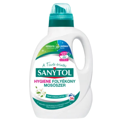 Sanytol Hygiene folyékony mosószer friss virágillattal 34 mosás 1,70 l termékhez kapcsolódó kép