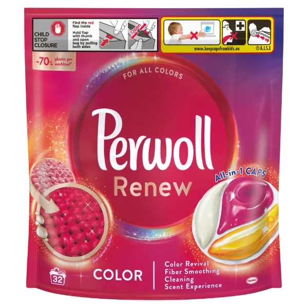 Perwoll Renew Color mosókapszula színes ruhához 32 mosás 432 g termékhez kapcsolódó kép