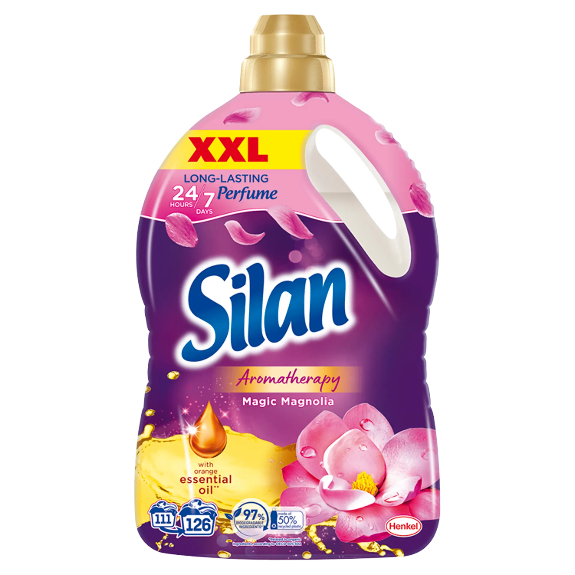 Silan Aromatherapy Magic Magnolia textilöblítő koncentrátum 126 mosás 2772 ml
