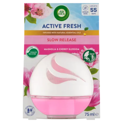 Air Wick Active Fresh Magnólia és cseresznyevirág légfrissítő gömb 75 ml termékhez kapcsolódó kép