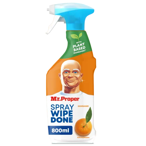 Mr Proper Spray Wipe Done Szórófejes Zsírtalanító Tisztítószer Peps Mandarin 800 ml termékhez kapcsolódó kép