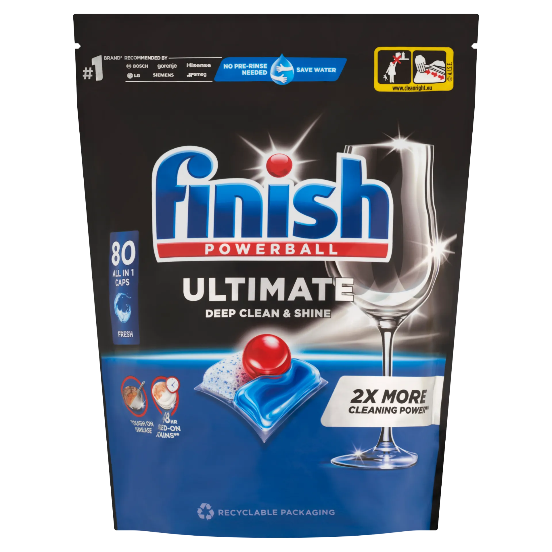 Finish Powerball Ultimate All in 1 Regular mosogatógép kapszula 80 db 1032 g