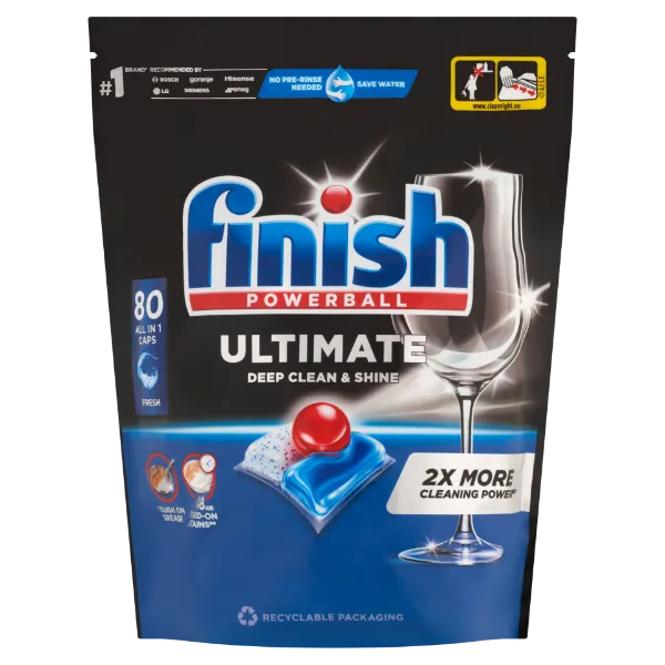 Finish Powerball Ultimate All in 1 Regular mosogatógép kapszula 80 db 1032 g termékhez kapcsolódó kép