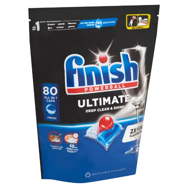 Finish Powerball Ultimate All in 1 Regular mosogatógép kapszula 80 db 1032 g termékhez kapcsolódó kép