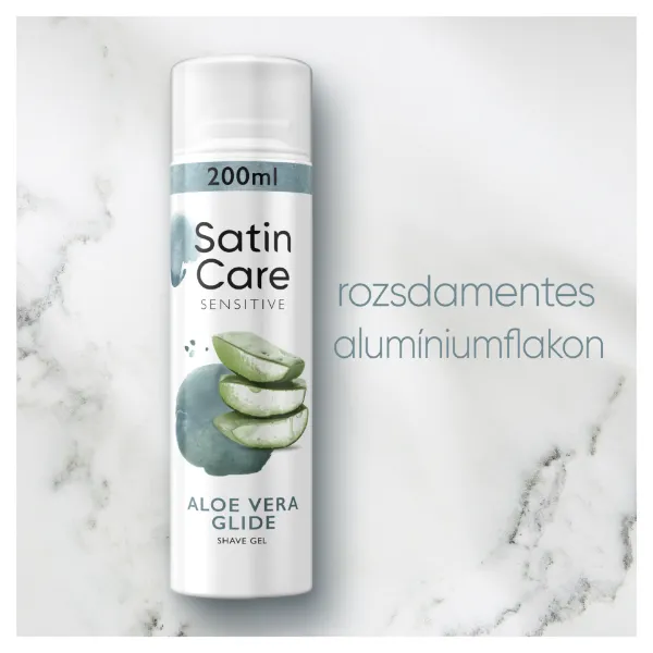 Gillette Satin Care Sensitive Aloe Vera Glide Borotvazselé, 200 ml termékhez kapcsolódó kép