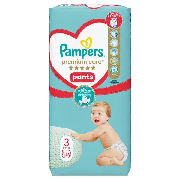 Pampers Premium Care Bugyipelenka, Méret: 3, 48 db Bugyipelenka, 6kg -11kg termékhez kapcsolódó kép