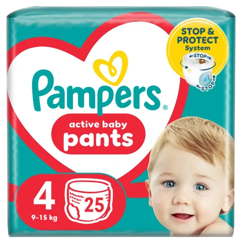 Pampers Pants Bugyipelenka, Méret: 4, 25 db pelenka, 9kg-15kg termékhez kapcsolódó kép