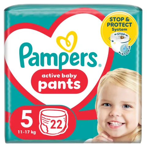 Pampers Pants Bugyipelenka, Méret: 5, 22 db pelenka, 12kg-17kg termékhez kapcsolódó kép