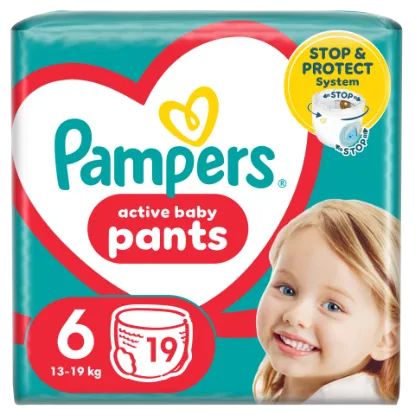 Pampers Pants Bugyipelenka, Méret: 6, 19 db pelenka, 14kg-19kg termékhez kapcsolódó kép