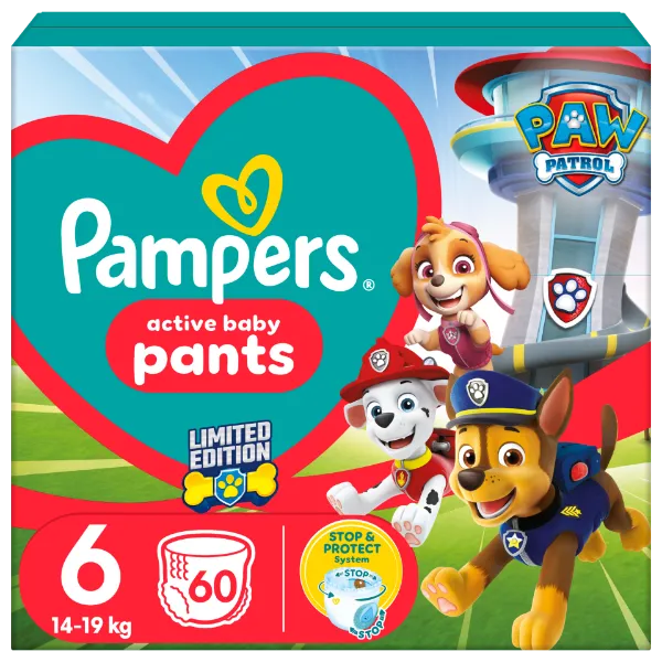 Pampers Pants Paw Patrol Kiadás, Méret: 6, 60 db Pelenka, 14kg - 19kg termékhez kapcsolódó kép