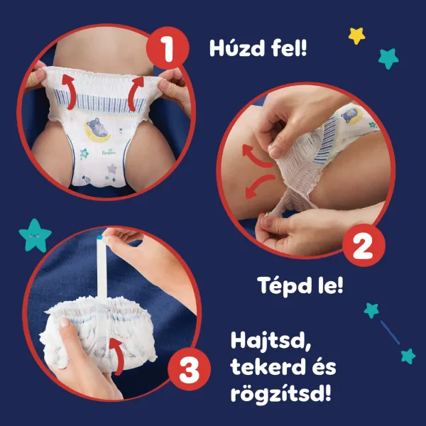 Pampers Night Pants Éjszakai Bugyipelenka, 5 Méret, 22 Bugyipelenka, 12kg-17kg termékhez kapcsolódó kép