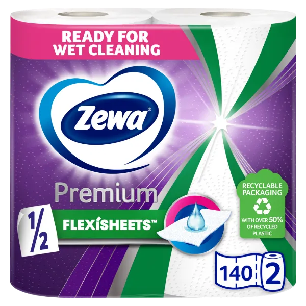 Zewa Premium háztartási papírtörlő 2 rétegű 2 tekercs termékhez kapcsolódó kép