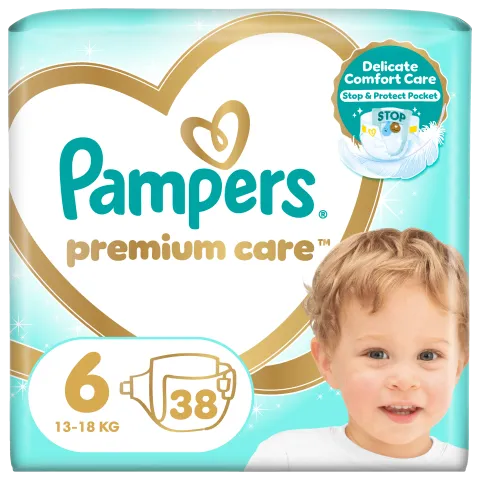 Pampers Premium Care Pelenka, 6 Méret, 38 db, 13kg+ termékhez kapcsolódó kép