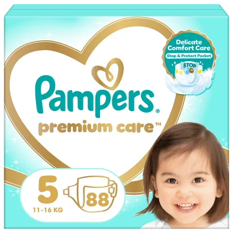 Pampers Premium Care Pelenka, 5 Méret, 88 db, 11kg-16kg termékhez kapcsolódó kép