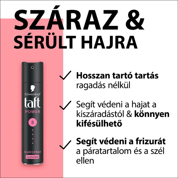 Taft Power Kasmír hajlakk száraz & sérült hajra 250 ml termékhez kapcsolódó kép