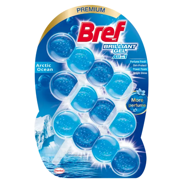 Bref Brilliant Gel Arctic Ocean WC frissítő 3 x 42 g termékhez kapcsolódó kép