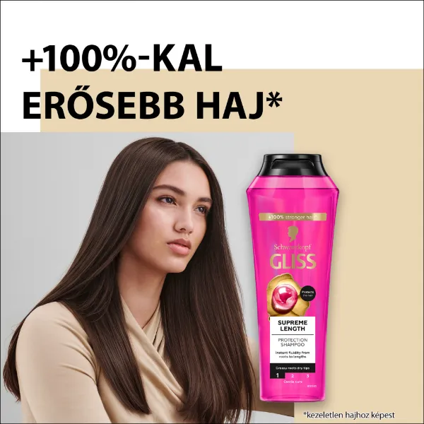 Gliss Supreme Length sampon biotin komplex-szel & bazsarózsával 400 ml termékhez kapcsolódó kép