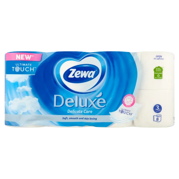 Zewa Deluxe Delicate Care 3 rétegű toalettpapír 8 tekercs termékhez kapcsolódó kép