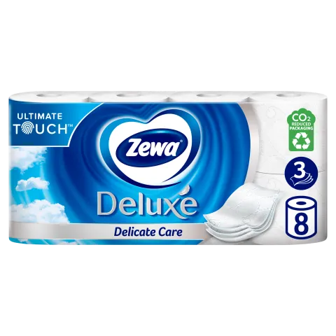 Zewa Deluxe Delicate Care 3 rétegű toalettpapír 8 tekercs termékhez kapcsolódó kép