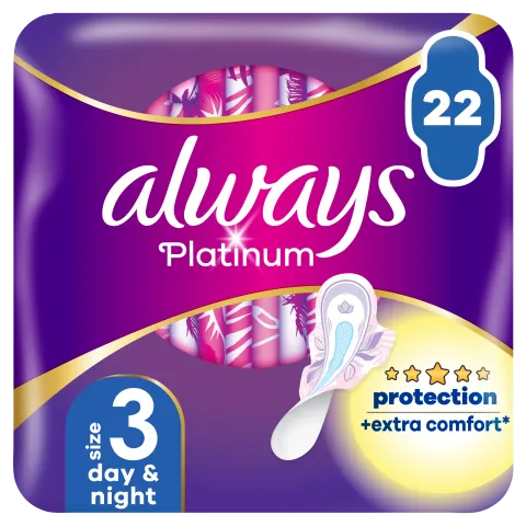 Always Platinum Day & Night Szárnyas Egészségügyi Betét, 22 db termékhez kapcsolódó kép