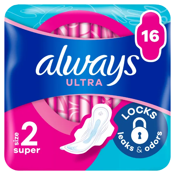 Always Ultra Super (2-es méret) Szárnyas Egészségügyi Betét, 16 Db termékhez kapcsolódó kép