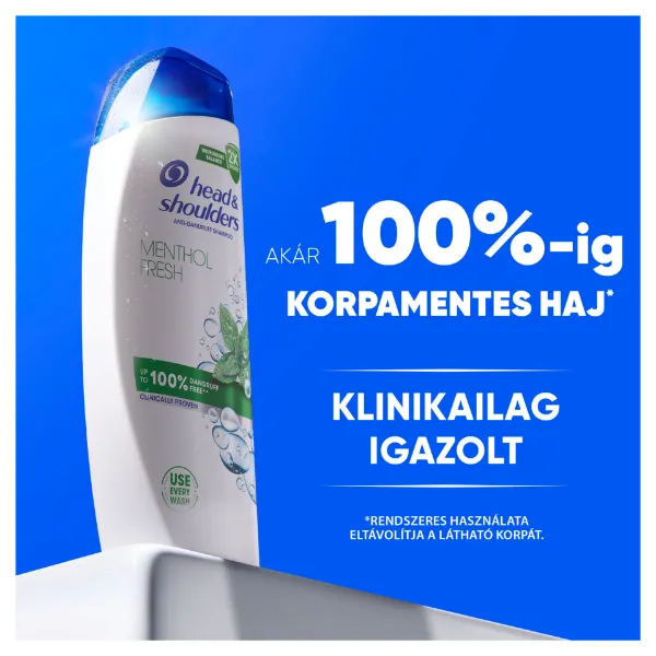 Head & Shoulders Menthol Fresh korpásodás elleni sampon 250ml napi használatra. Tiszta érzet termékhez kapcsolódó kép